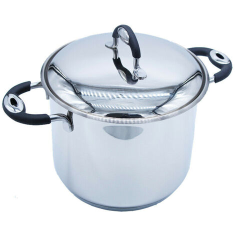 Pentola in Acciaio con Coperchio e Manici New Bavaria 16 cm