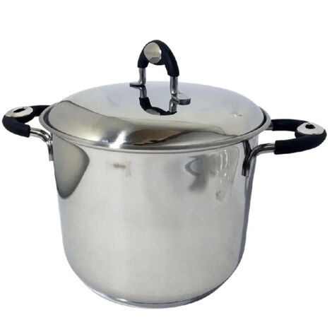Pentola in Acciaio con Coperchio e Manici New Bavaria 18 cm