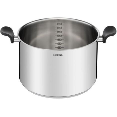 Pentola in acciaio inox da 28 cm + coperchio in vetro - e3086404 - tefal