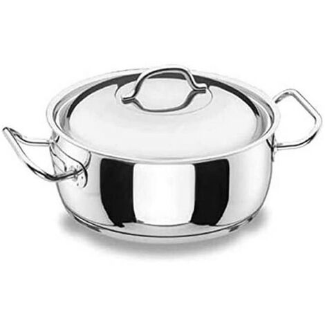 Pentola LACOR con coperchio professionale in acciaio inox, Capacità 3,5 L, Ø 24 cm