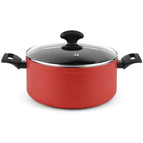 Pentola Maxima + Coperchio Rosso Alluminio 3004 Ø24x11cm Fagor