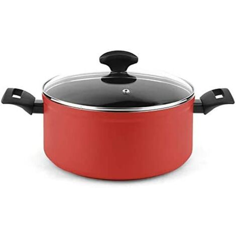 Pentola Maxima+coperchio rosso alluminio 3004 fagor ø20x10cm