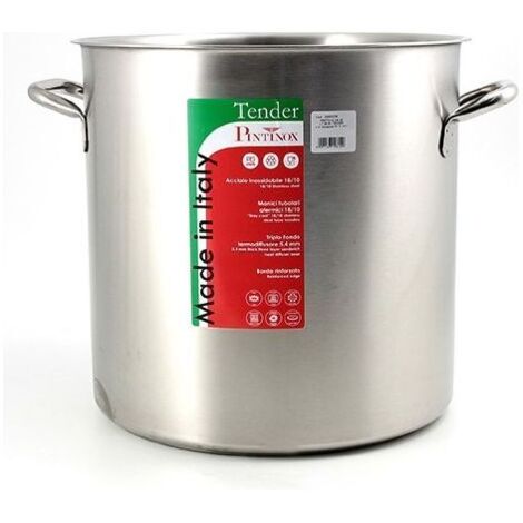 Pentola per induzione in acciaio inox con due manici Diametro 32 cm