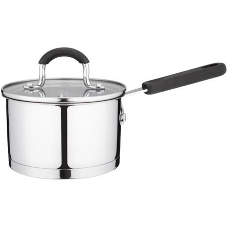 Pentola rotonda con coperchio di vetro Torres 14 cm 1,2L acciaio inossidabile