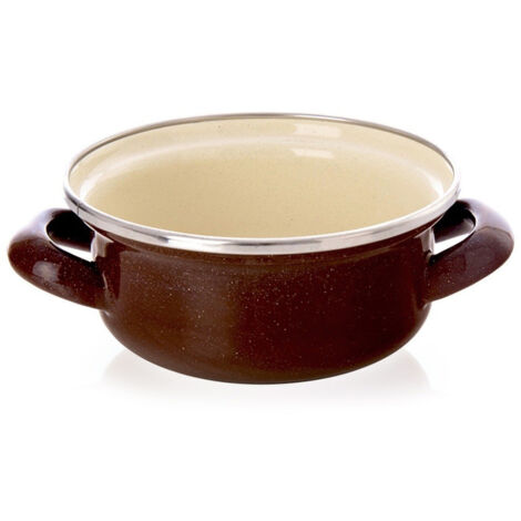 Pentola smaltata MARRONE 14 cm, 600 ml