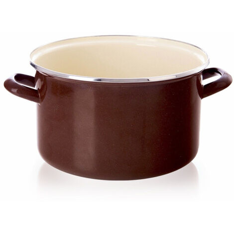 Pentola smaltata MARRONE 22 cm, 4 l