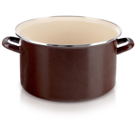 Pentola smaltata MARRONE 32 cm, 11,5 l