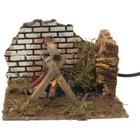 Pentola su Fuoco Lampada Effetto Fiamma 15x10 cm 11748