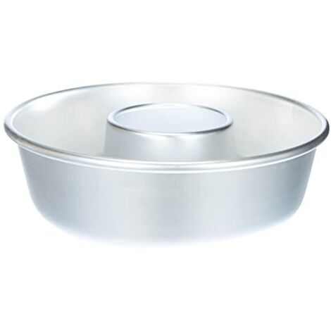 Pentole Agnelli Linea Pasticceria e Cake Design Ciambella Con Tubo, Argento, 24 cm