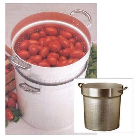 Pentole Agnelli Salsa Pomodoro Scolapomodoro, Alluminio, Argento, 40x40x38 cm