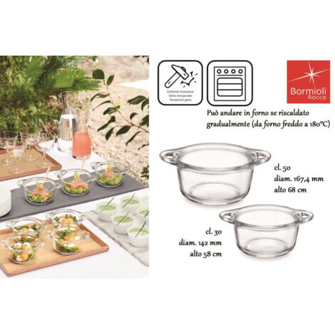 Pentolino ciotola per antipasti in vetro Buffet 50 cl bormioli