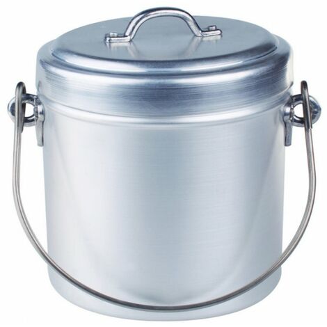 Pentolino in alluminio per il latte con coperchio - Ø10xh10 cm - 0,6 litri