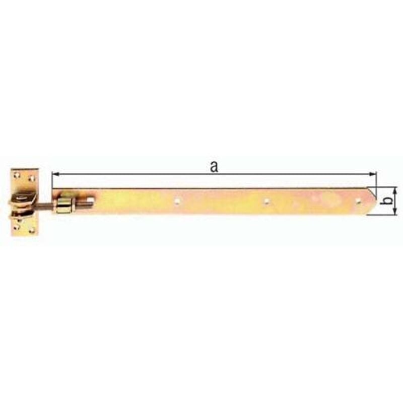 Gah Alberts Charnière l.40mm L.460x40mm S.5mm sta galv.jaune galv. réglable de 30mm - 318253