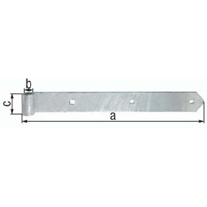 Gah Alberts Paumelle de volet l.60mm L.800x60mm S.8mm D.20mm sta tzn rd - 312336