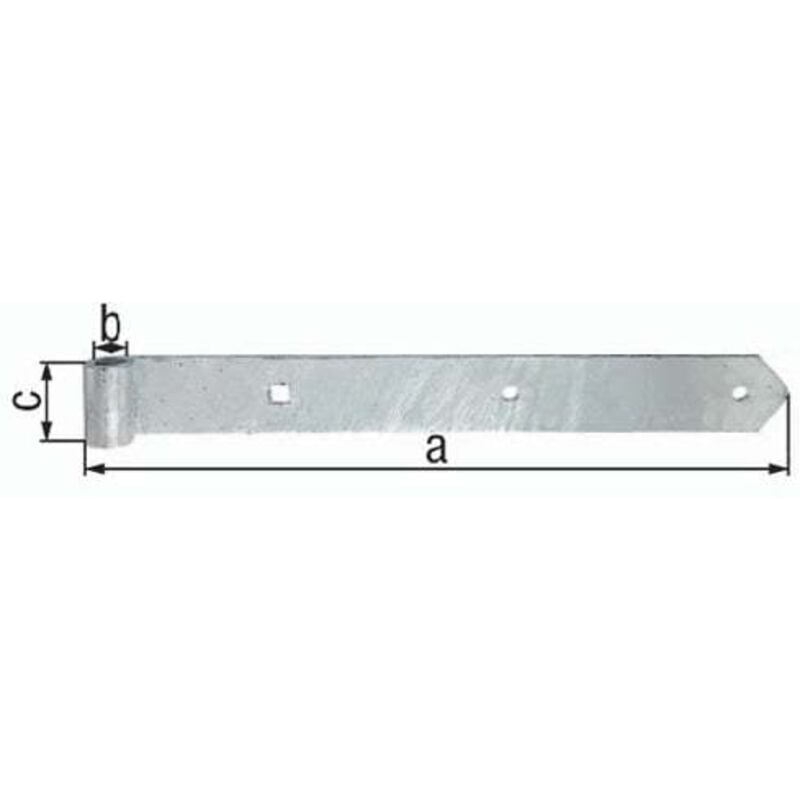 Gah Alberts Paumelle de volet l.45mm L.800x45mm S.5mm D.16mm sta tzn rd - 314293