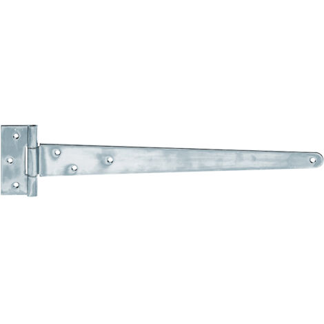 Penture anglaise zinguée – 397 mm avec charnière 90 x 40 mm – fixation solide pour portes et portillons bois – Marque Alberts