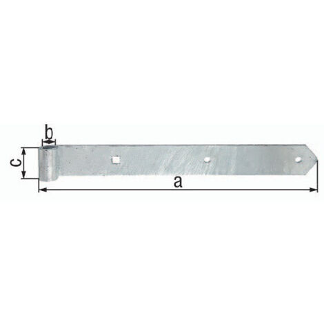 Penture B.45mm L.400x45mm S.5mm D.16mm Acier galvanisé à chaud rd GAH (Par 10)