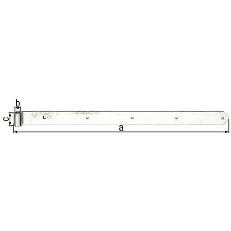 Penture droite/arrondie 1000 x 60 mm, diam. 20mm, galvanisé a chaud