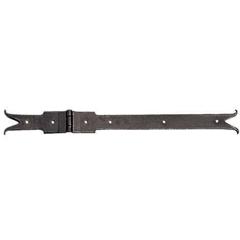Penture droite charnière à queue de carpe en 540 mm (390/150mm) 35 mm X 4 mm acier cataphorèse noir - TORBEL