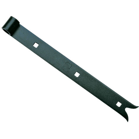 Penture queue de carpe - Décor : Noir - Diamètre œil : 14 mm - Longueur : 400 mm - Matériau : Acier - Section : 35 x 4 mm - ITAR