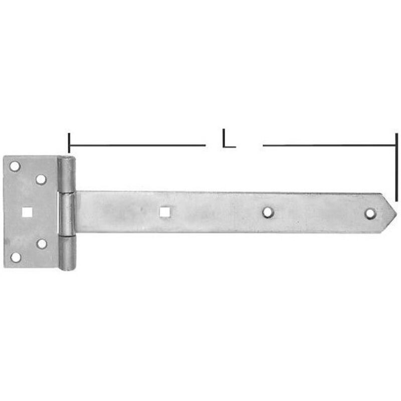 FP - Penture volet 40x3,5x600mm chromé brillant