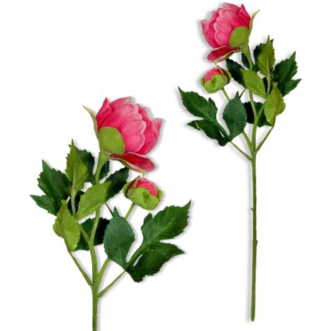 Peonia in schiuma rosa scuro 44 cm
