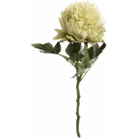 Peony Artificial Flower - Fabric/Plastic - L15 x W15 x H43 cm - Green
