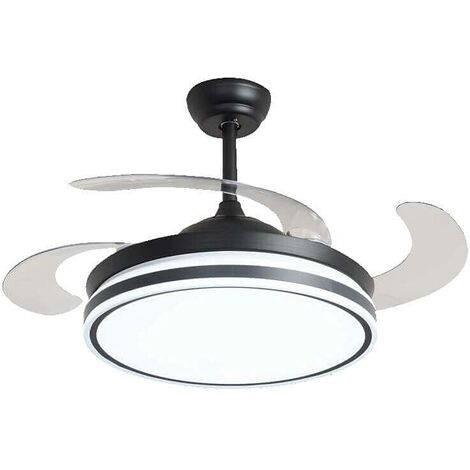Pepeo Ventilatore da soffitto Ganuwa con illuminazione a LED con telecomando, dotato di innovativo meccanismo di apertura e apertura delle ali [60 Watt]