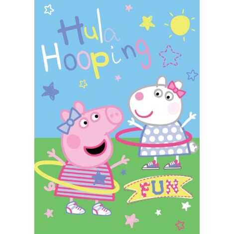 Peppa Pig Fleece-Decke 100x150 cm Kuscheldecke aus 100 % Polyester, Weich & Warm