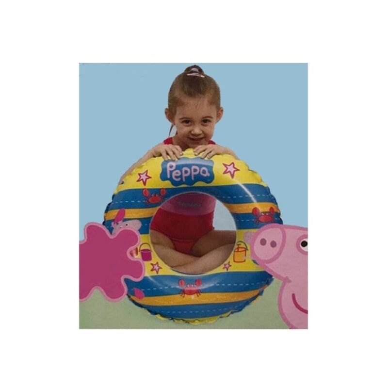 Trade Shop Traesio - Peppa Pig Salvavidas Hinchable Donut Hinchable Mar Piscina Playa Niño 50Cm