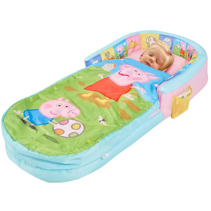 Moose Toys - Lit gonflable 2 en 1 avec sac de couchage intégré Peppa Pig Ready Bed