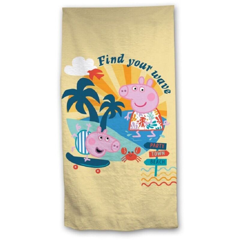 Aymax Peppa Pig Strandtuch Ideal Für Strand Und Pool, 70x140 Cm
