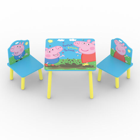 Peppa Pig Table & 2 Chairs - MDF/Wood - L50 x W50 x H48.5 cm