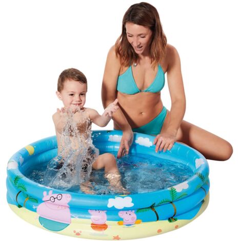 Peppa Pig Wutz 3-Ring Pool Kinder Planschbecken 100x23cm Happy People