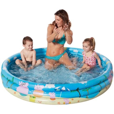 Peppa Pig Wutz 3-Ring Pool Kinder Planschbecken 150x25cm Happy People