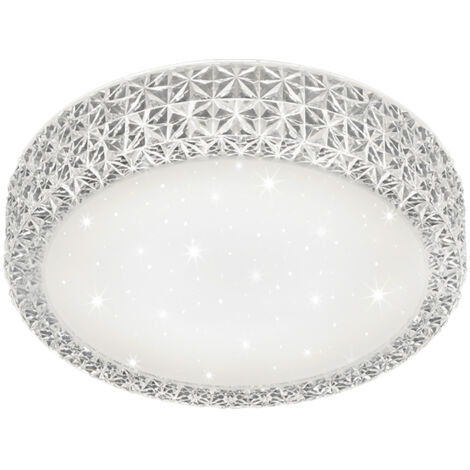 Pequeña Lámpara de Techo Led Pegasus Blanco Efecto Estrellas Ø28 cm Trio Lighting