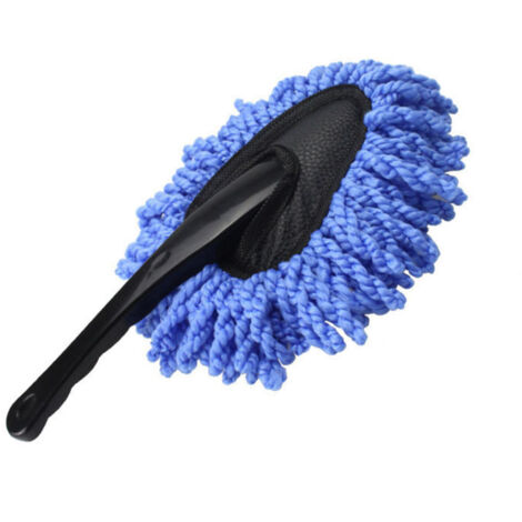 Pequeña mopa encerada para lavar coches, cepillo para limpiar parabrisas, mopa para coches, mini escoba de fibra