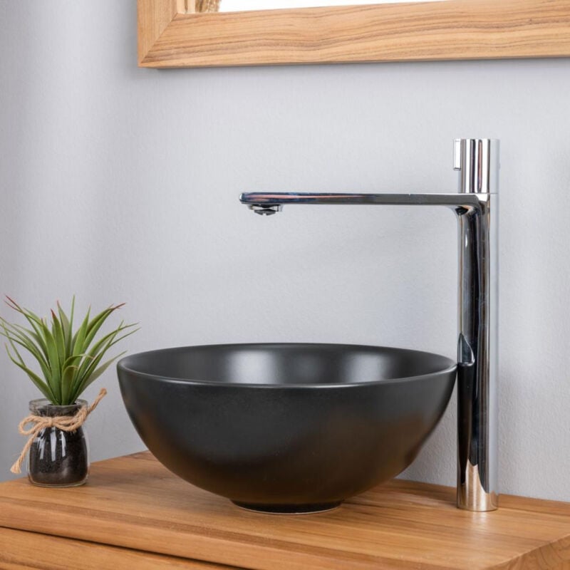 

Wanda Collection - Pequeño lavabo negro de cerámica Luna 28cm