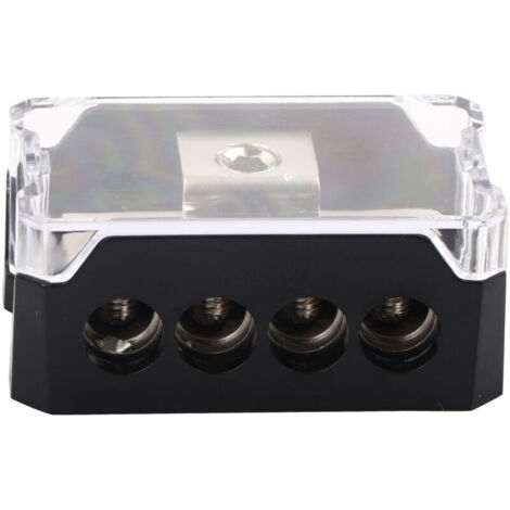 per 12 V più verteilerblock Blocco di distribuzione di alimentazione, distribuzione di alimentazione per sostituzione del blocco splitter per autoradio da 1 0GA a 4 4GA.