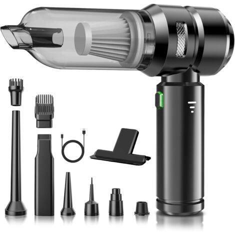Per aspirapolvere portatile, aspirapolvere portatile senza fili 16000Pa, motore elettrico senza spazzole, mini aspirapolvere, aspirapolvere per auto senza fili per ufficio, casa, cucina, peli di anima