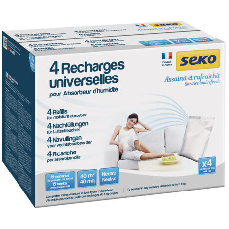 Per assorbitori di umidità - Ricariche sacchetto 4x1kg neutro - Sodepac