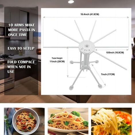 Per essiccatore per pasta fresca, essiccatore per spaghetti, stendino per pasta, supporto per essiccatore per pasta, supporto per pasta, accessorio per pasta, ausilio per la preparazione della pasta
