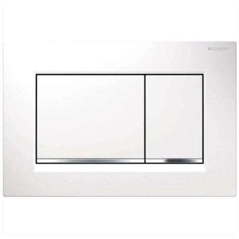 Per Geberit Sigma30 - Placca di comando Sigma30, bianco/cromo 115.883.KJ.1 YMYNY