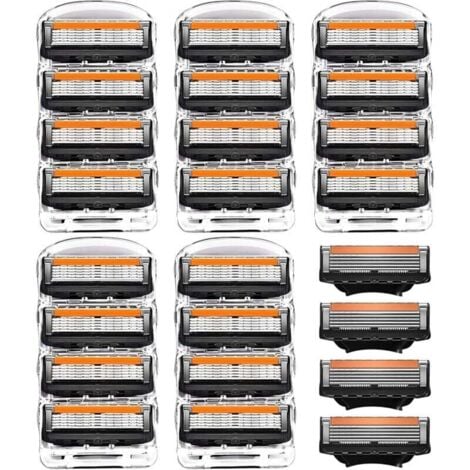 AIPERQ Per rasoi da uomo ProGlide, 24 ricariche per rasatura a umido, confezione da 5 lame Fusion, rasoi Pro Glide, Fusion 5 Proglide