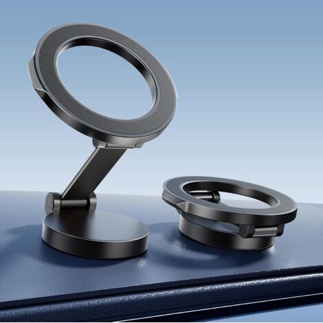 Per supporto magnetico per telefono da auto per MagSafe, supporto magnetico per telefono da auto, supporto magnetico per telefono da auto, supporto da auto pieghevole girevole a 360° per iPhone 15 14