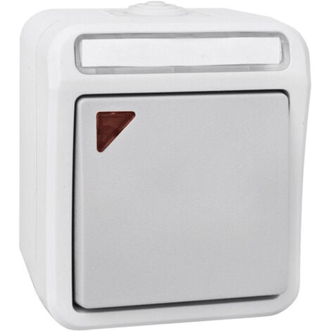 Peranova 102450 Feuchtraum-Schalterprogramm Wechselschalter Pera Hellgrau, Dunkelgrau