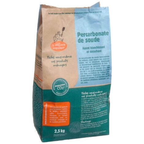 Percarbonate de soude 2.5 kg – Détachant et blanchissant naturel – Élimine les moisissures – Dégraissant pour bois et terrasses – Achat Nature