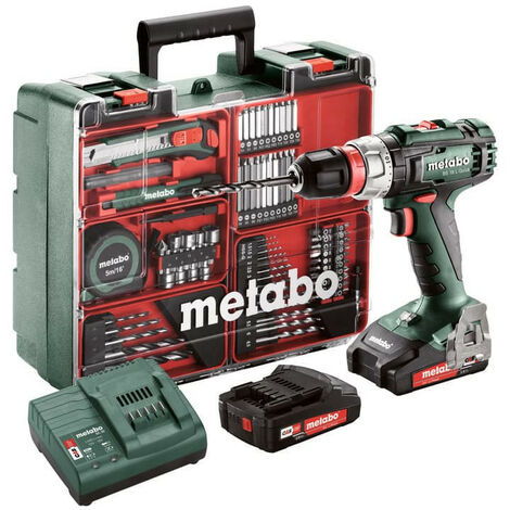 Perceuse 18V (2x2,0Ah) avec accessoires en coffret - METABO BS 18 L QUICK (602320870)