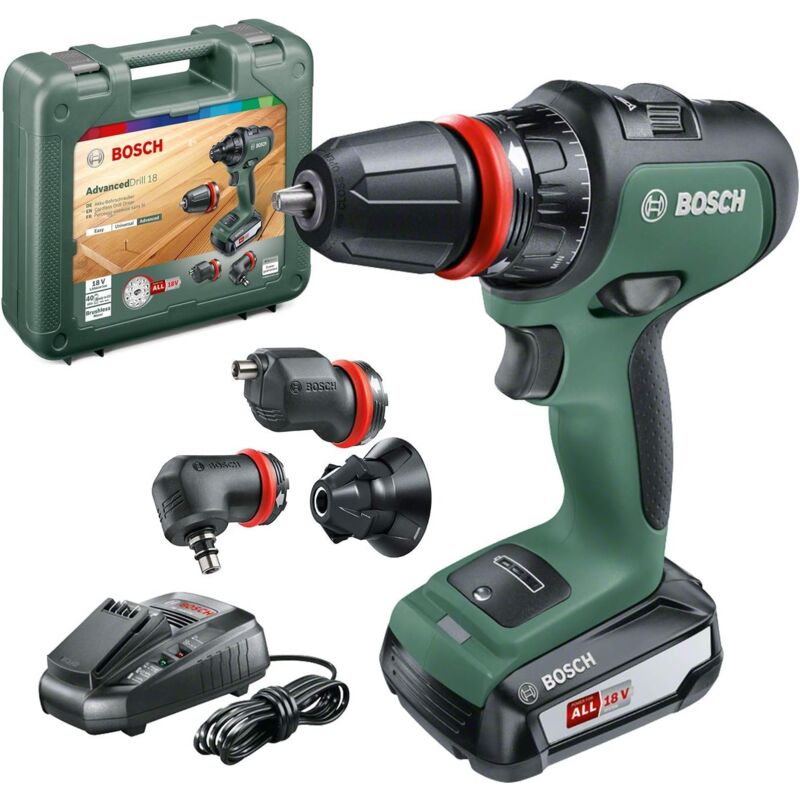 Perceuse perceuse / tournevis Bosch pile au lithium 18V. advaced impact 18 + coffret et accessoires