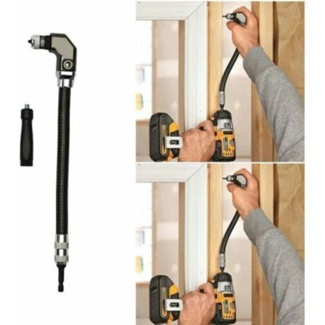 Perceuse à angle droit flexible 1/4″ pour bois – accessoire de vissage polyvalent, maniable et précis